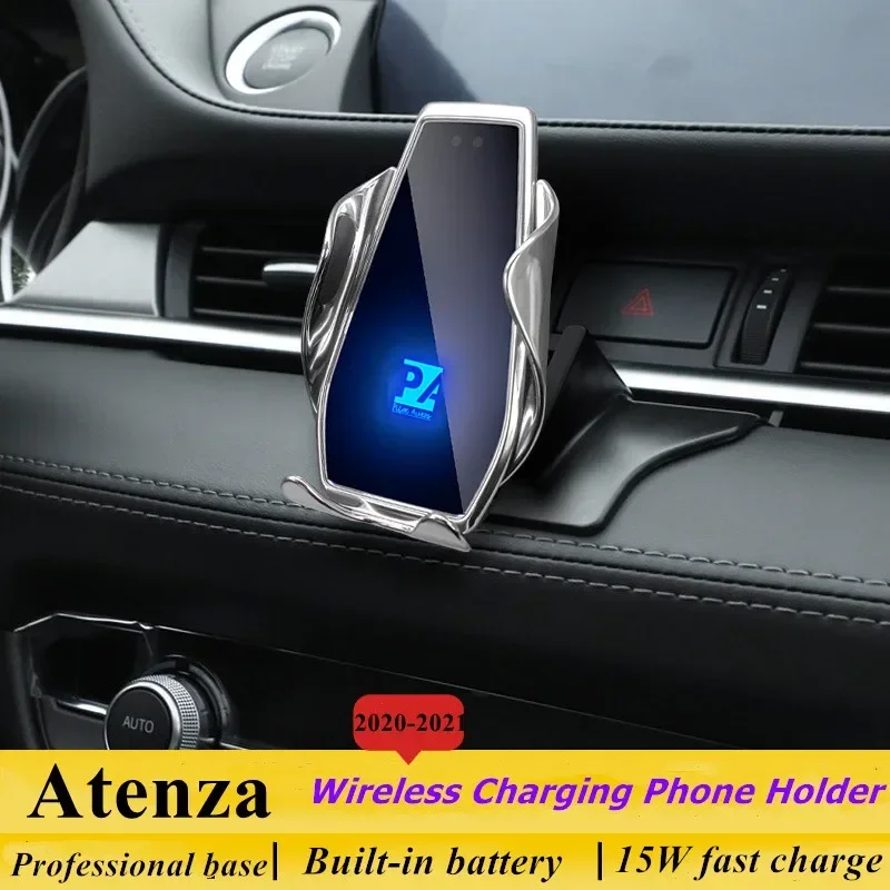 2020-2021 For Mazda Atenz Mobile Phone Holder Wireless Charger Car Phones Mount Navigation Bracket GPS Support 360 Rotating