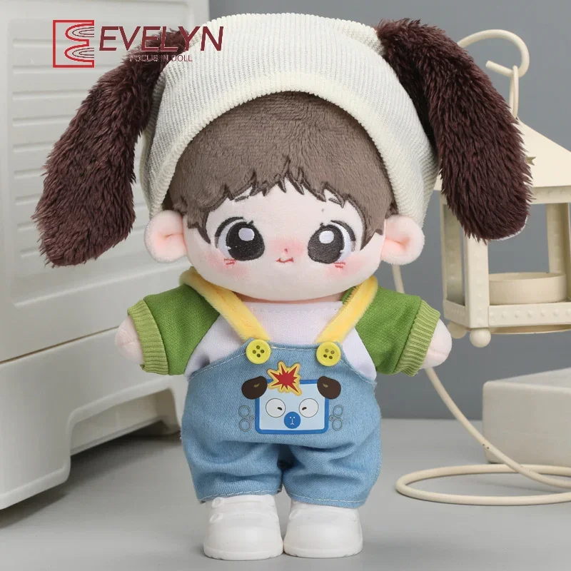 Evelyn（Doll）20cm Cotton Doll Clothes Replaceable Mini Clothes Kawaii Cap Hat Costume Sweater Overalls Genshin Impact Kid's Gift