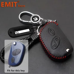 Leather Car Key Case for Maserati Quattroporte GT GranCabrio Remote Cover Shell Keychain Ring Holder Fob Interior Accessories