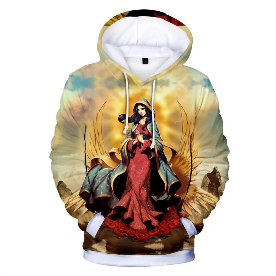 Fashion Our Lady of Guadalupe Catholic Mexico 3D Printed Hoodies for Men and Women Long Sleeved Hooded Harajuku Street Wear