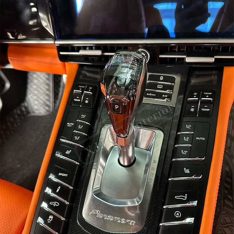 

Crystal Shift knob Cover Trim for Porsche 911 Cayman Panamera Macan 718 Boxster Car Interior Modified Accessories