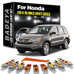 BADEYA 12Pcs LED Interior Light Reading Bulb Kit For Honda CRV CR-V III MK3 2007 2008 2009 2010 2011 2012 Sunvisor Luggage Lamp