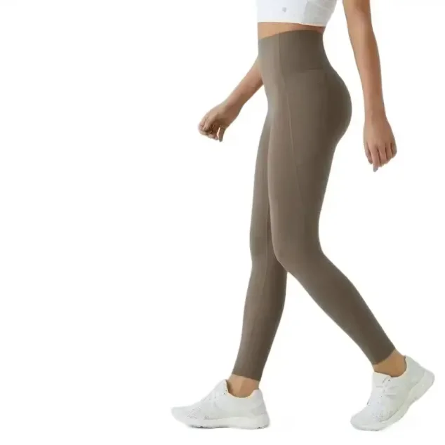Women Compression Yoga Pants Skin-Friendly Double-Sided High-Waisted Butt Lifting Tummy Control Pocket Shaping Training Leggings