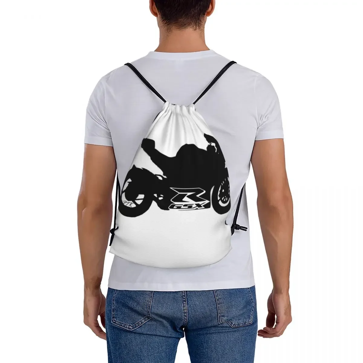 Gsxr Silhouette Rucksäcke Mode tragbare Kordel zug Taschen Kordel zug Bündel Tasche Sporttasche Bücher tasche für Mann Frau Schule