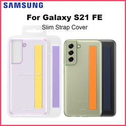 Original For Samsung Galaxy S21 FE Slim Strap Cover Shockproof with Strap Smartphone Cover EF-XG990