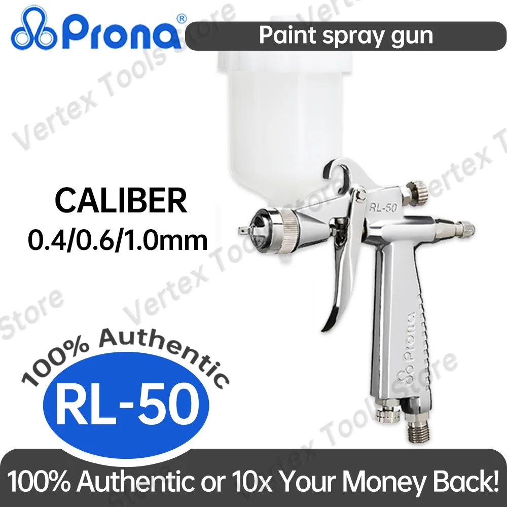 Prona RL-50 Air Spray Gun Professional Finishing Paint Sprayer for Car Auto Body Repair Wood Furniture Coating Industrial Use