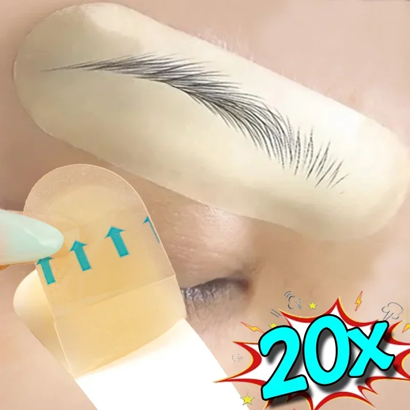 Transfer Practice Eyebrow Tattoo Sticker Real Operation Practice Brow Permanent Silicone Tattoo Training Eyebrow Protection Tool