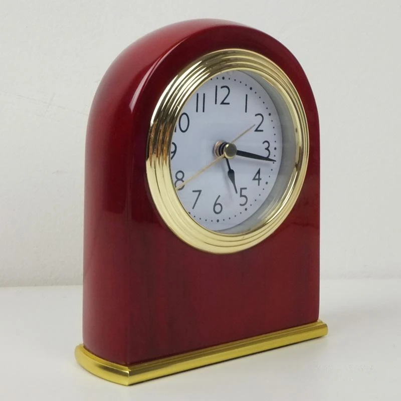 Imagem -02 - Madeira Maciça Silent Bedside Clock com Função de Luz Noturna Despertador Silencioso Pintura de Piano Estilo Vertical Personalizável