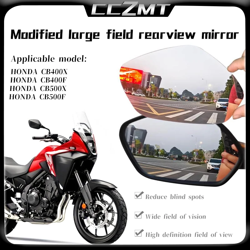 

For HONDA CB400X CB400F CB500X CB500F Motorcycle Convex Mirror Increase Rearview Mirrors Side Rear Mirror View Vision Lens