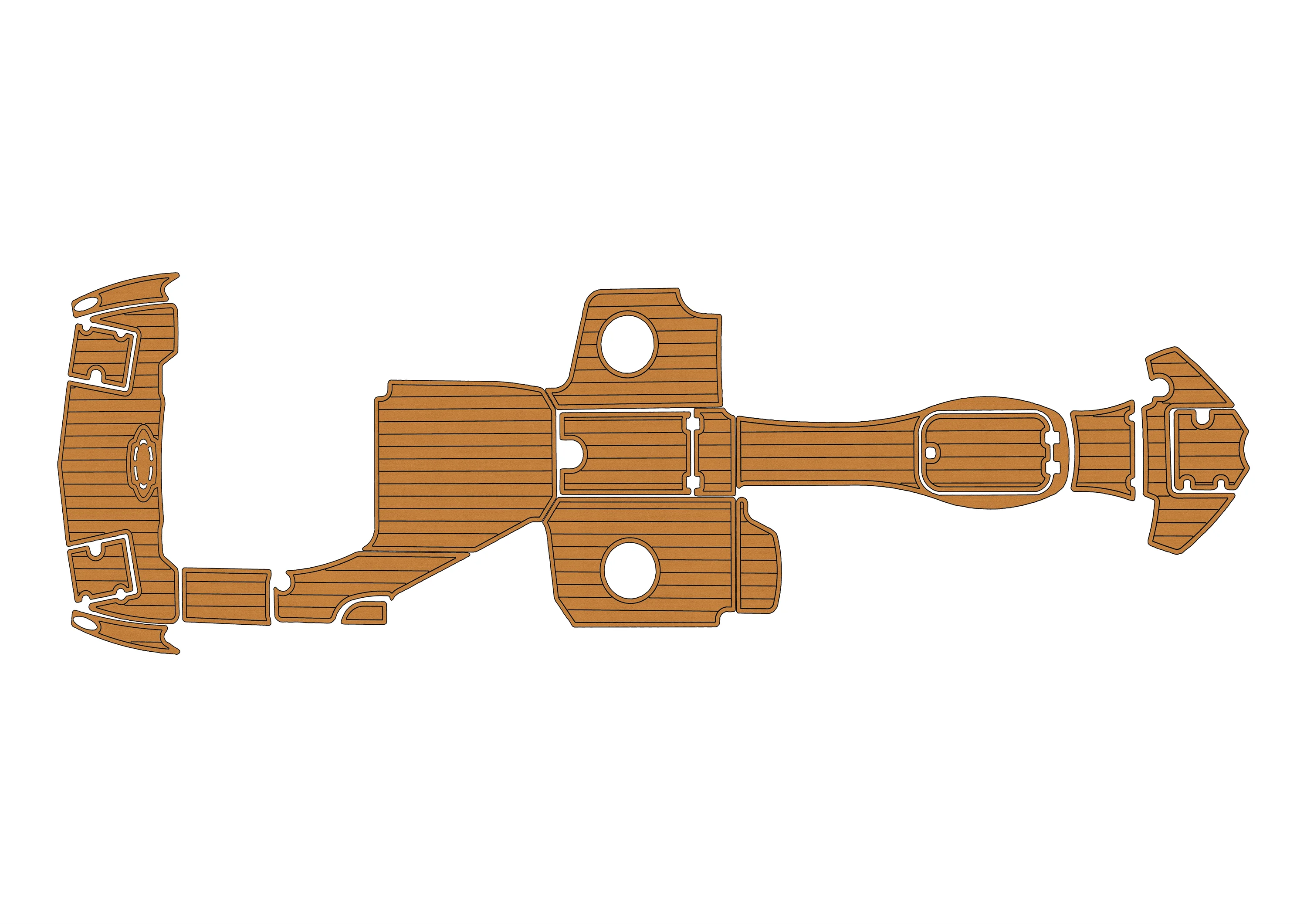 

Нескользящий коврик из морского искусственного тикового EVA -2011-2018 Chaparral 264 Sunesta Самоклеящаяся подкладка для палубы лодки 1/4 дюйма (6 мм) для кокпита и палубы