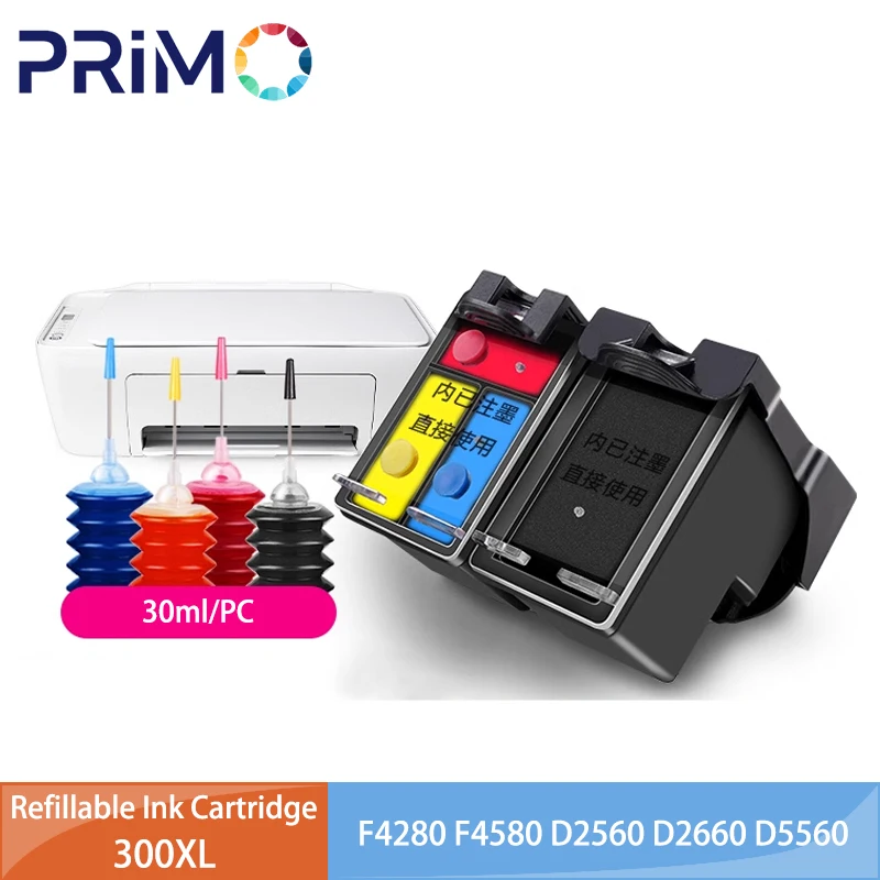 300XL 300 XL Refillable Ink Cartridge for HP300 for Deskjet F4280 F4580 D2560 D2660 D5560 Envy 100 110 120  C4680 C4683 C4685