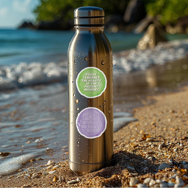 50PCS Cute Cartoon Colorful Motivational Phrases Stickers Pack Affirmation Positive Stickers DIY Inspirational Decals Kids Toys