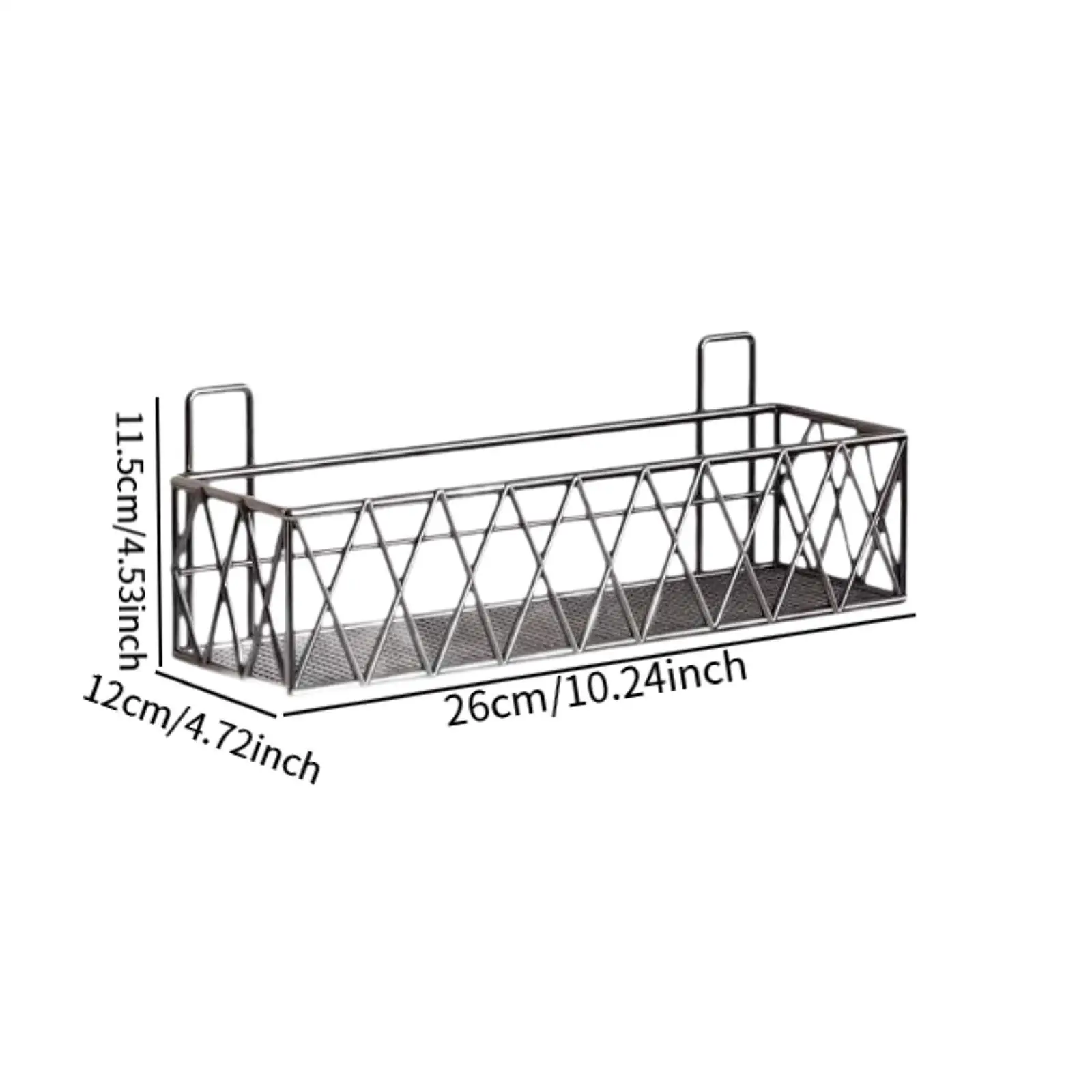 Wall Mounted Iron Shower Organizer Rack Rectangle Bathroom Shelf Strong Load Bearing for Shower Room Accessories