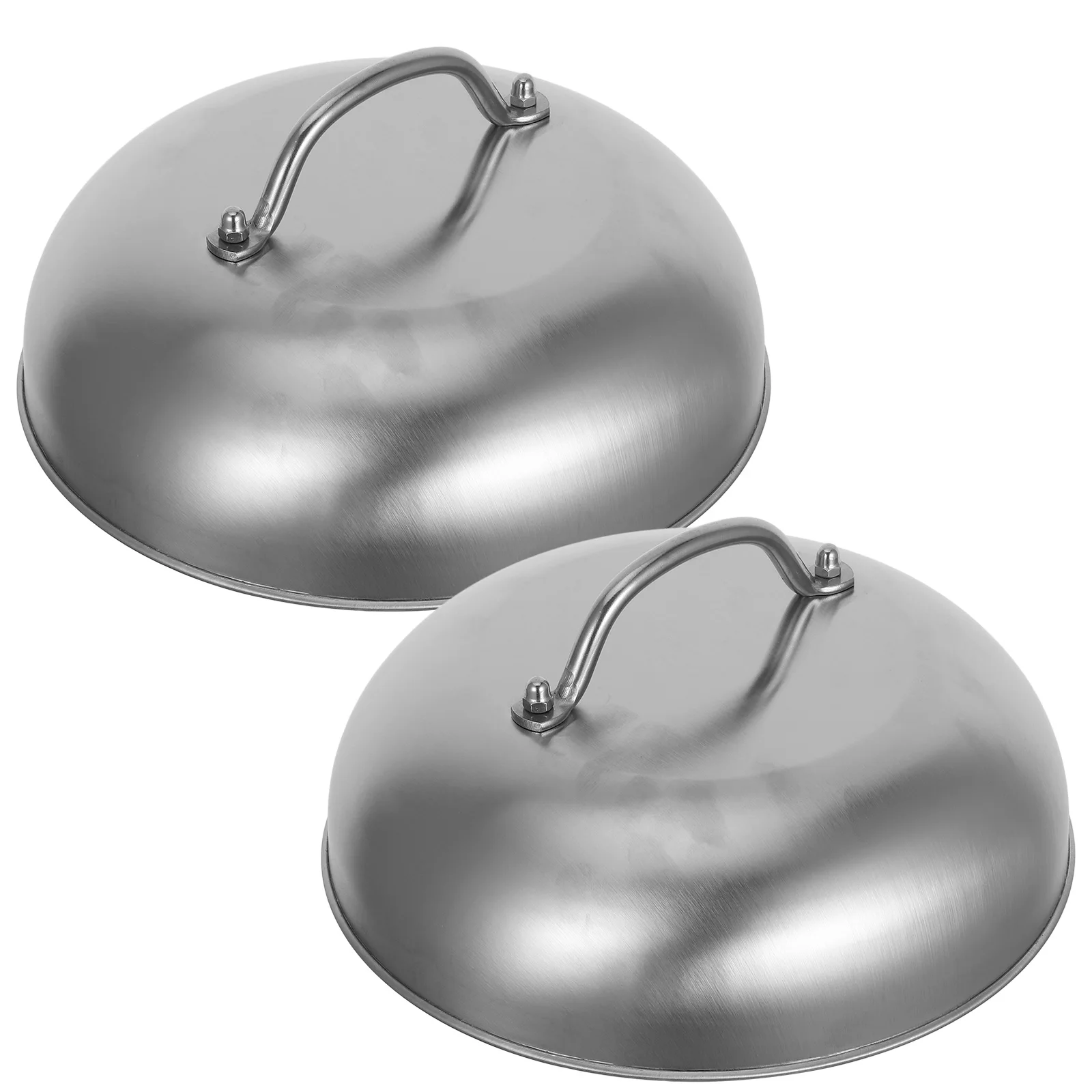 

2pcs Stainless Steel Pot Round Cover For Soup Bucket Cooking Pots Replacement Frying Pan Lid Universal Kitchen Pan Cover