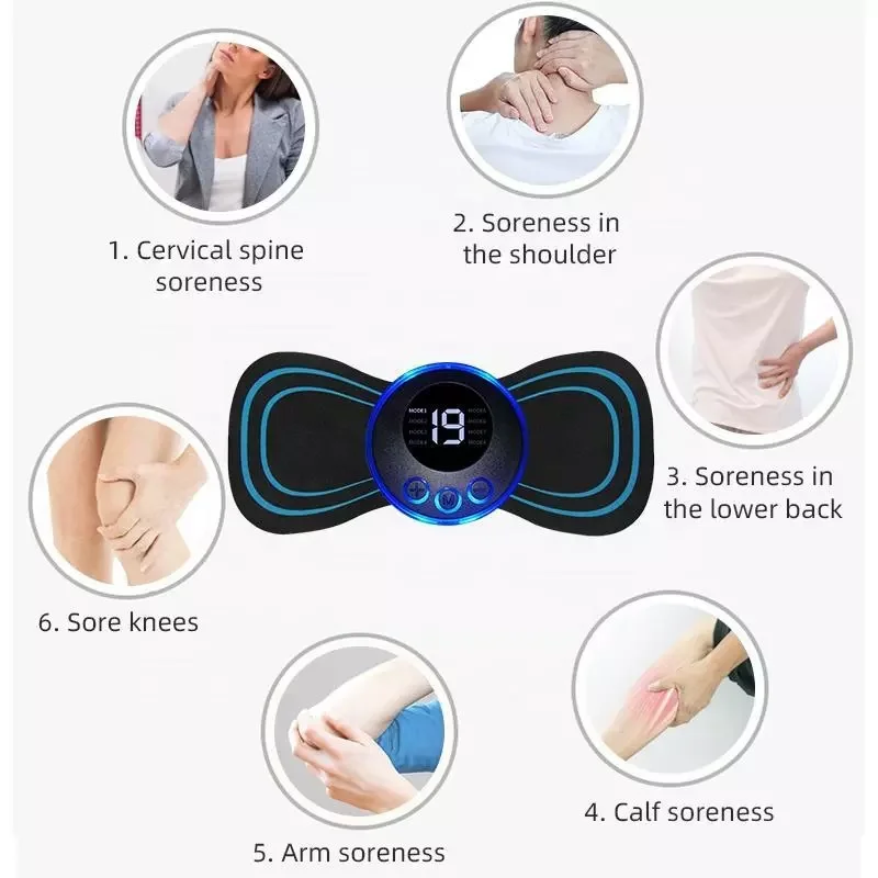 Mini Electric Neck Cervical Massager Portable Neck Massager,USB Neck Wrap for Pain Relief Multi-function Intelligent Cervical