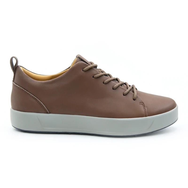 Fashion Genuine Leather Shoes Men Luxury Designer Skateboard Youth College Flat Foot Board Shoes Outdoor Sneakers Street Brown