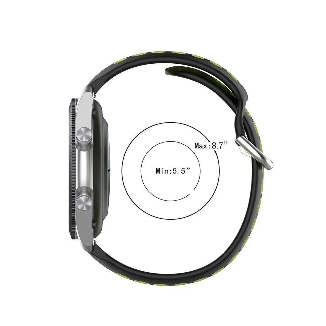 Two-color 22mm 20mm  Breathable replacement strap  Samsung Galaxy Watch 6-5-pro-/active 2 40-44mm galaxy watch 4 straps