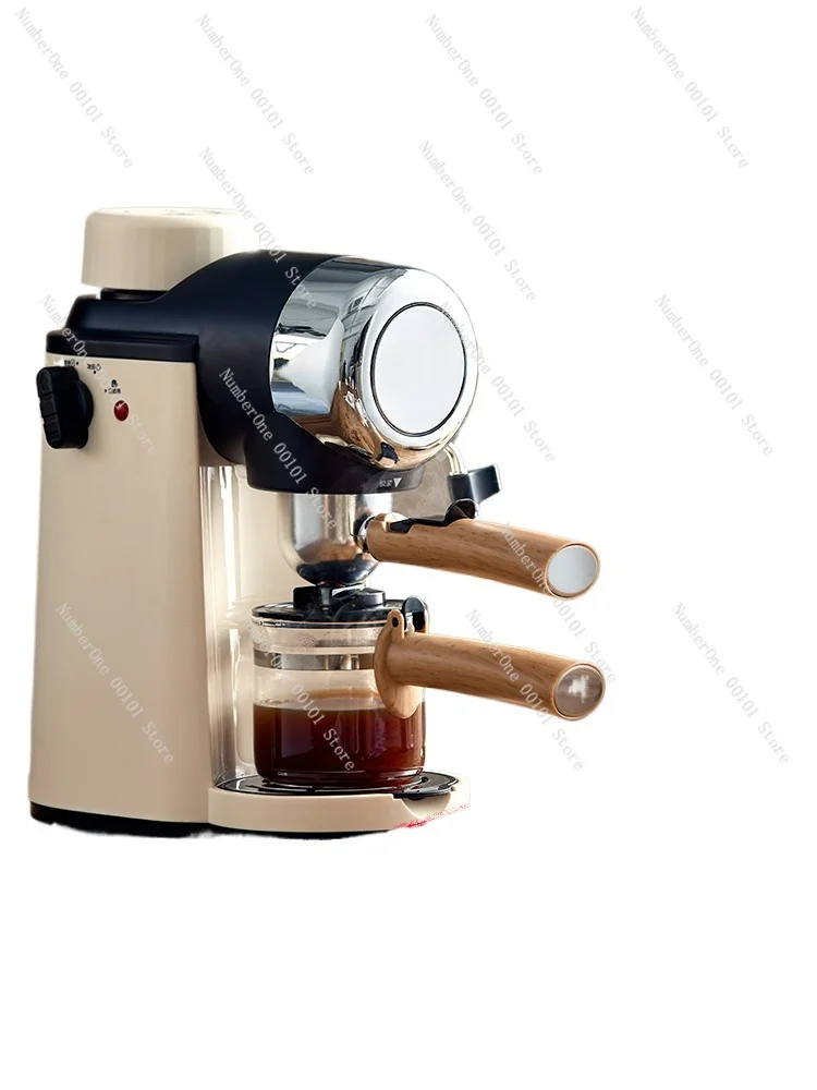 Household small Italian semi-automatic office all-in-one machine American hand grinding coffee pot