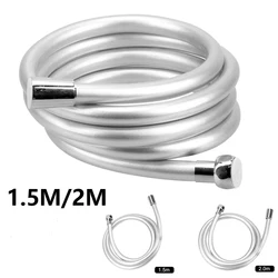 Manguera de cabezal de ducha de silicona de PVC de 1,5/2,0 M, tubo Flexible de agua de alta presión, accesorios de baño de fontanería multicapa potentes