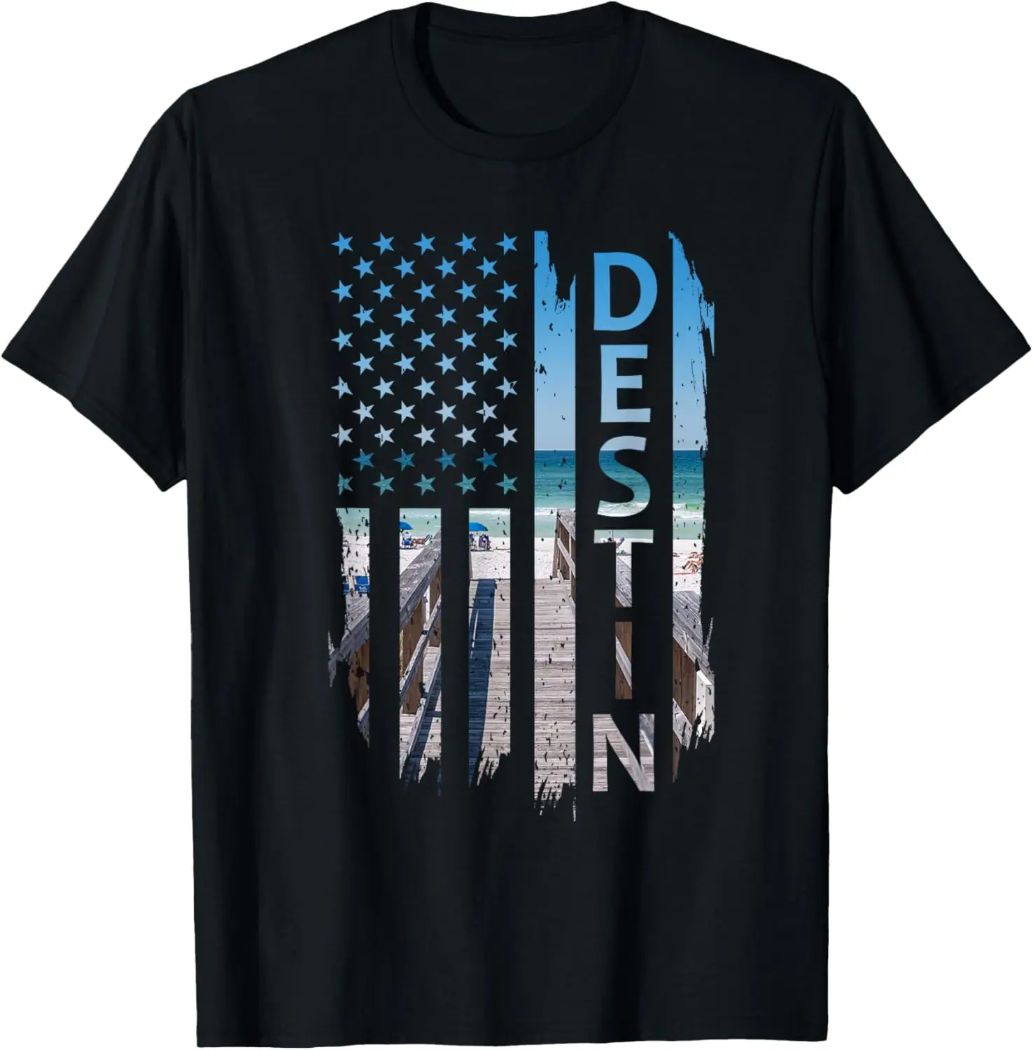 

Destin Florida Summer Sunset American Flag Patriotic T-Shirt