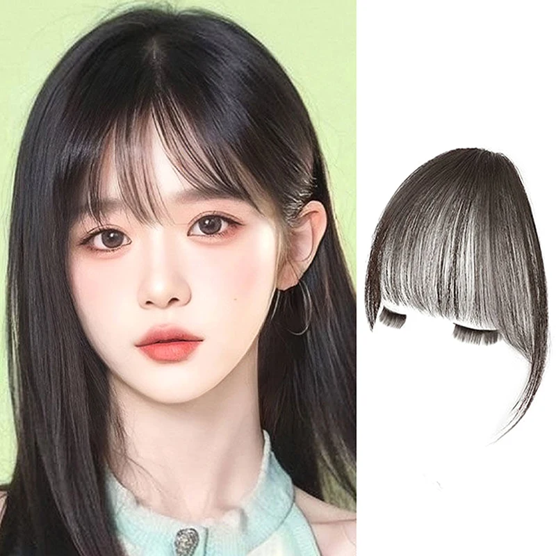 1 قطعة قطعة الشعر الاصطناعية كاذبة الانفجارات كليب في الانفجارات تمديد الطبيعية وهمية هامش غير مرئية Clourse هيربيسي للنساء #5