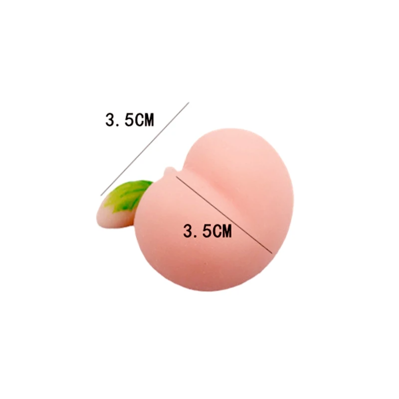 10Pcs Silicone Mini Peach Toy Stress Anxiety Relief Decompression Squeeze Ball DIY Phone for Case Drop shipping