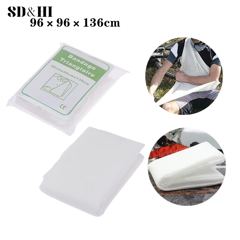 1Bag Medical Triangular Bandag Fracture Fixation Emergency Bandage First Aid Gauze Triangle Bandage