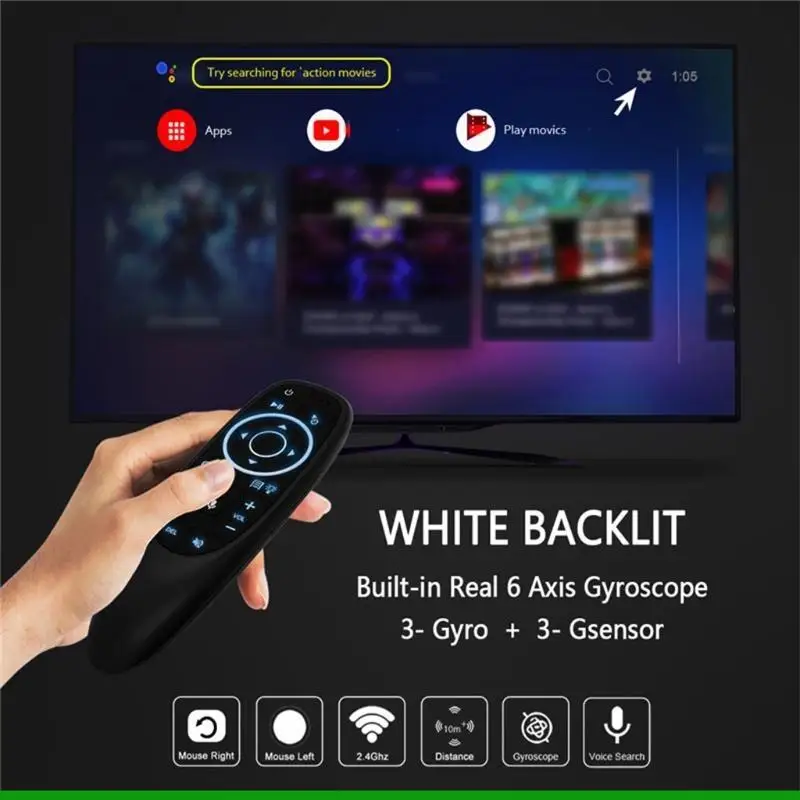 U55C التحكم الصوتي ماوس هوائي التعلم 2.4 جيجا هرتز الأشعة تحت الحمراء للتحكم عن بعد لصندوق التلفزيون أندرويد