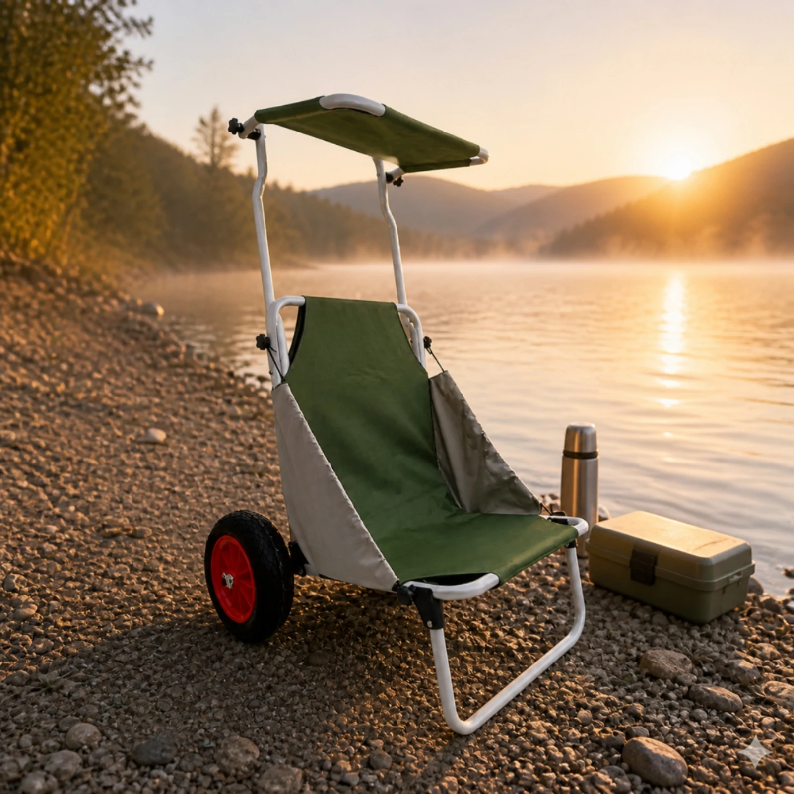 Silla de camping con ruedas, g - Outdoor Camping Folding Chair reseña y precio