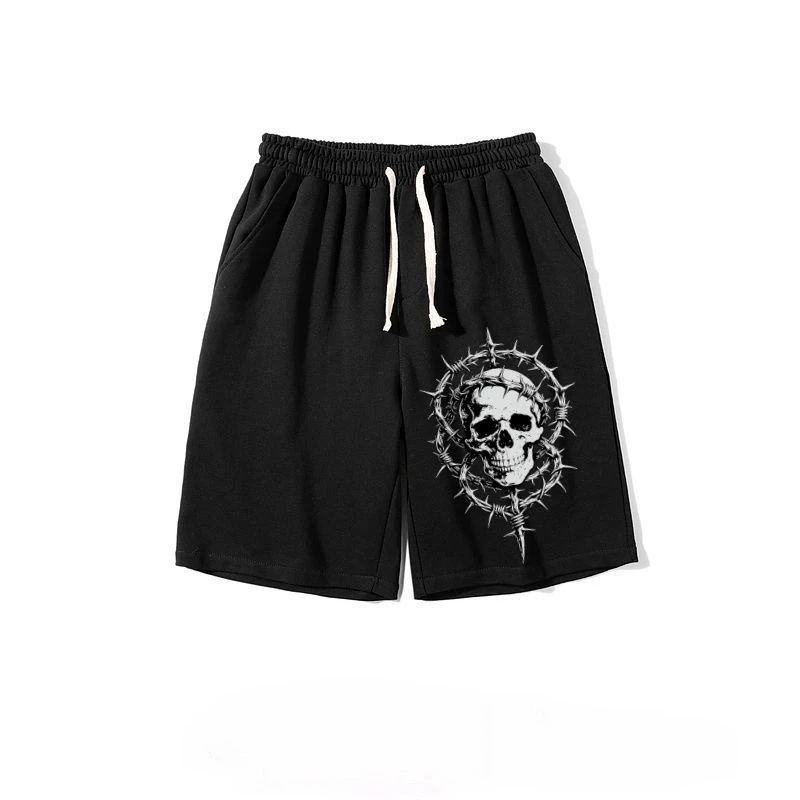 

Готический стиль, струящиеся и элегантные, универсальные шорты на шнурке, свободные летние дышащие брюки длиной до колена.