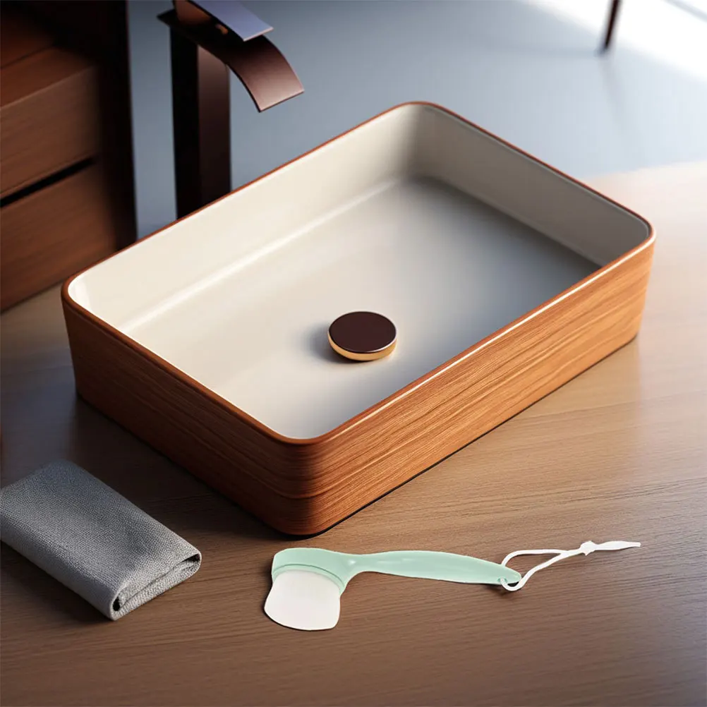 

2Pcs Facial Cleansing Brush Long Handle Soft Bristle Face Scrubber Exfoliator Daily Makeup Removal Skin Care Brush