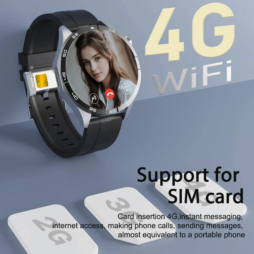 

New Q83 4G SIM Card Smart Watch Men GPS Ftiness Watch IP68 Waterproof 1.43 inch Bluetooth Call Smartwatch For Android IOS