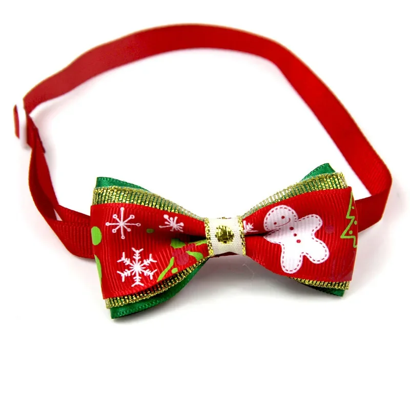 New Hot Sale Christmas Series Pet Bow Tie Pet Clothing Dog Cat Cute New Year Models Dog Hair Accessories  Pet Supplies