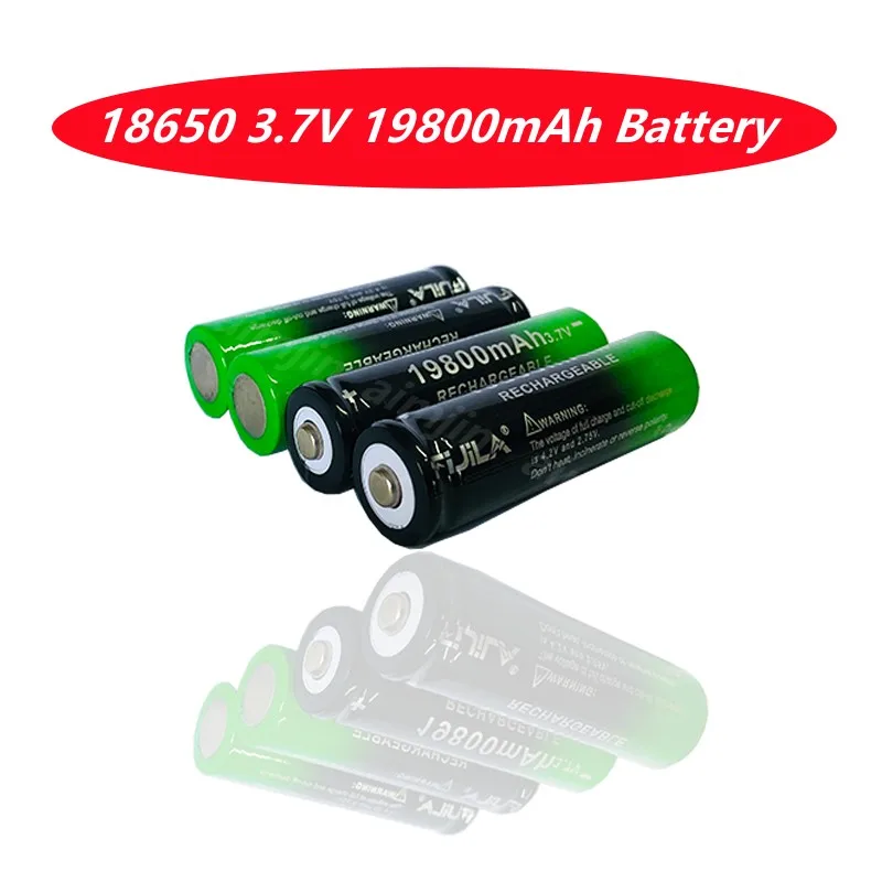 18650 Lithium Batteries Flashlight 18650 Rechargeable-Battery 3.7V 19800 Mah for Flashlight + USB charger +Free delivery