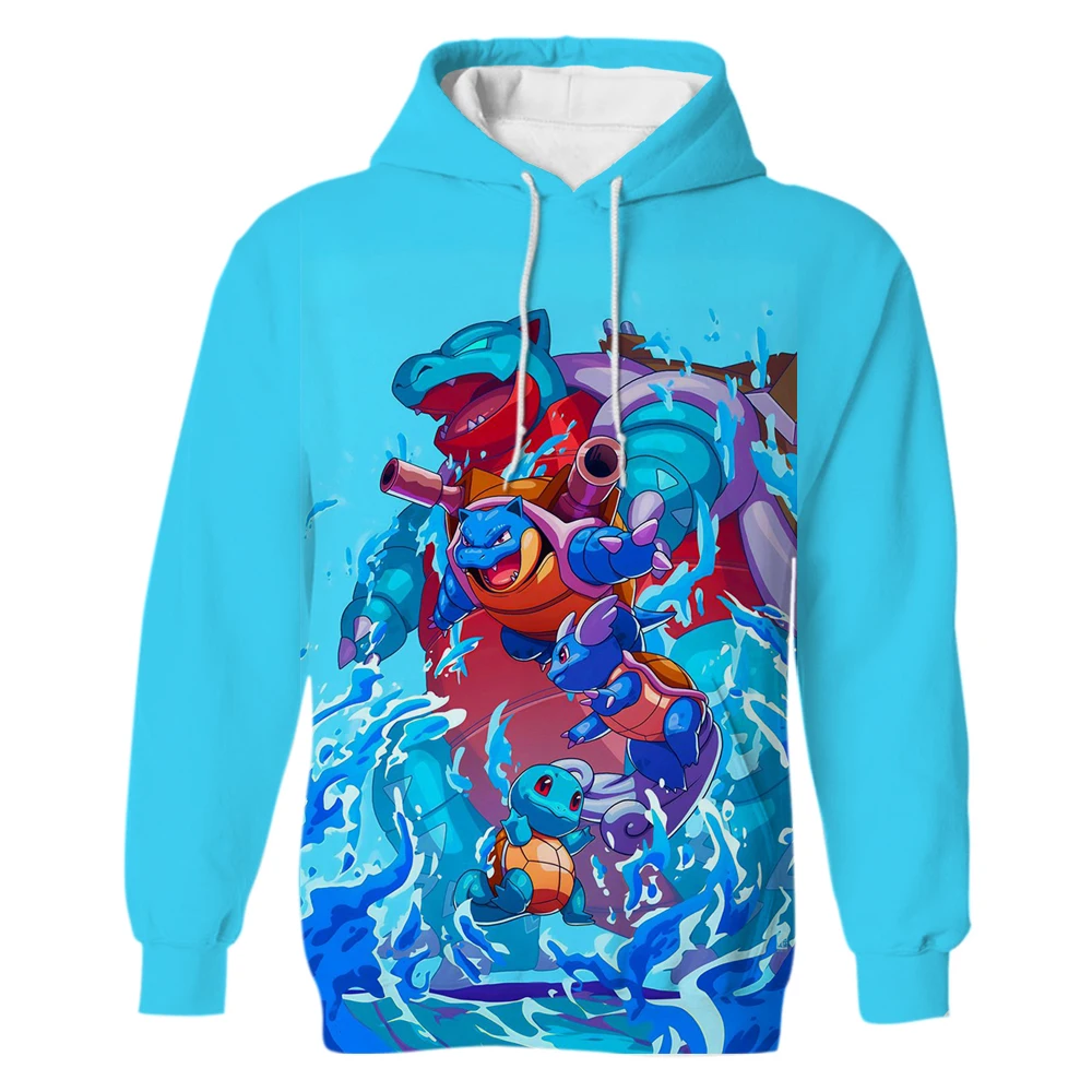 

Colorful and cute children's hoodies, birthday gift sweatshirts for boys and girls, anime pokémon print pullover hoodies