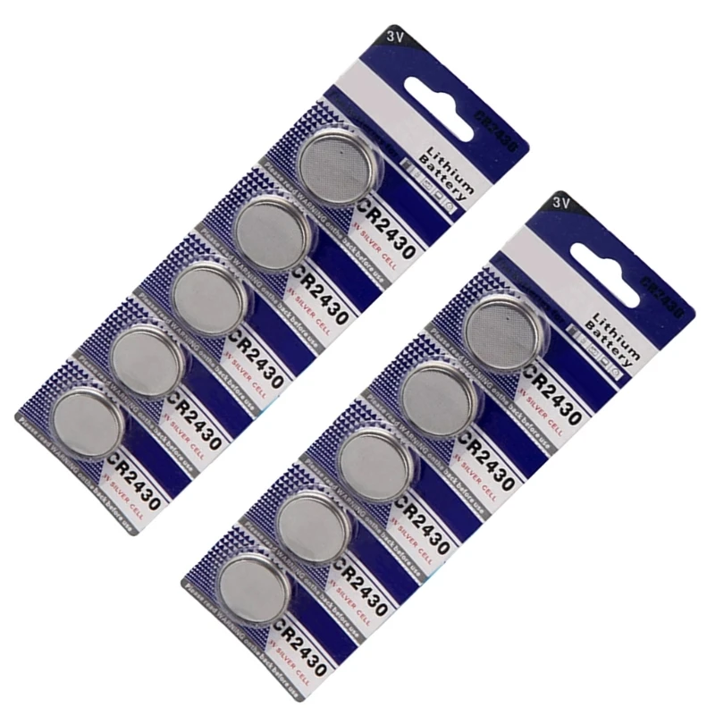 090F 5pc/10pc CR2430 بطاريات 3V زر الخلية للسماعات لحساب الساعات