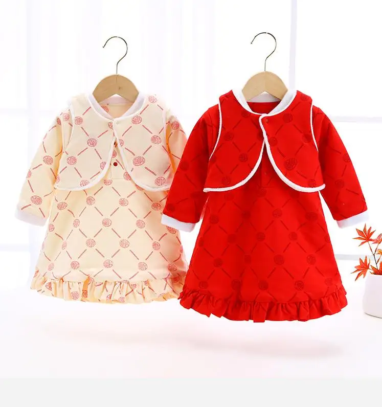 

Autumn and winter cute baby suit dress