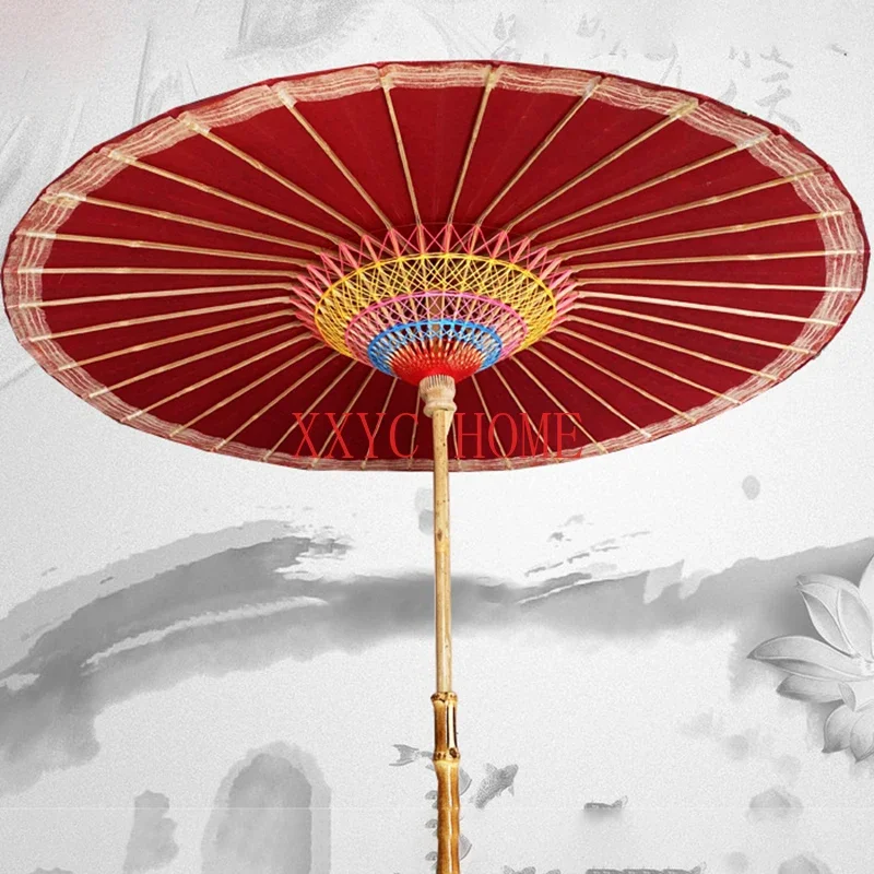 

Manual Chinese Umbrella Women's Wedding Chinese Big Decorative Umbrella Long Handle Sunshades Paraguas Mujer Girls Umbrellas