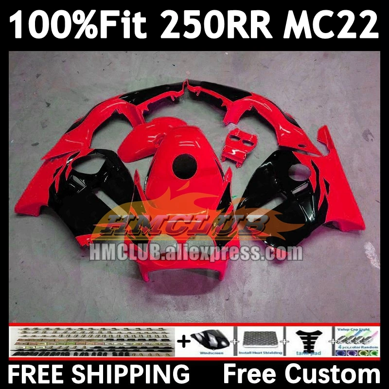 Injection Body For HONDA black red CBR 250RR CBR250RR 1990 1991 1992 1993 1994 98No.161 MC22 CBR250 RR 95 96 97 98 99 Fairing