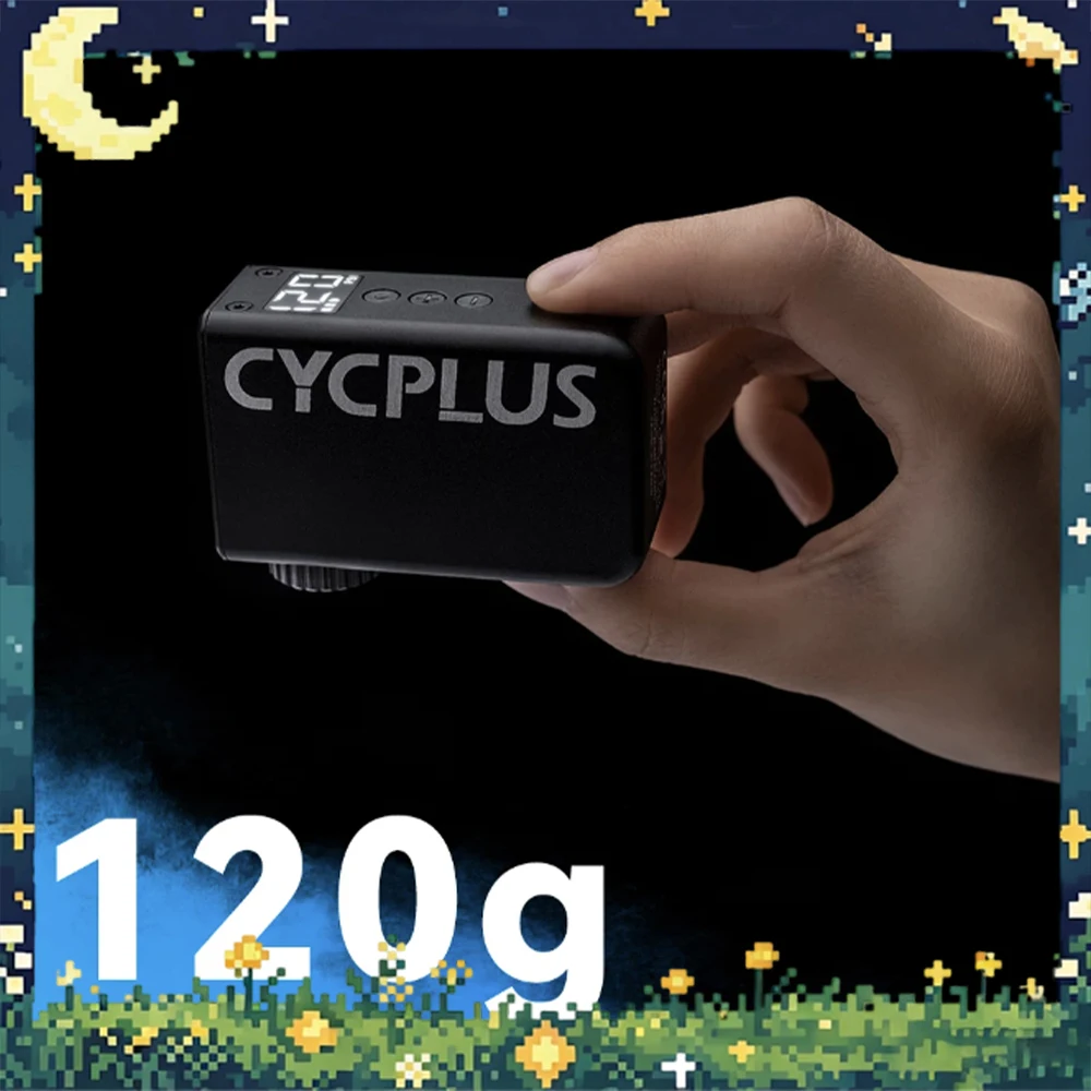 CYCPLUS AS2 Pro Mini Electric Bicycle Pump LED Display Portable High Pressure Tire Inflator