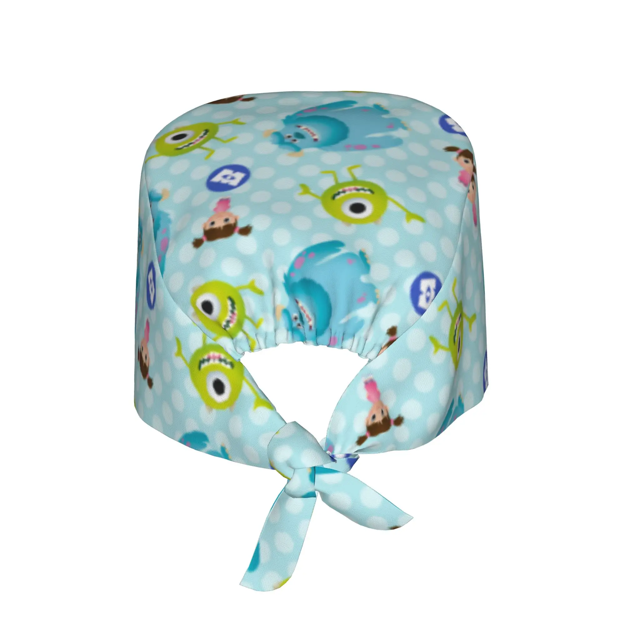 Custom Monsters Anime Universitye Medical Staff Scrubs Hat Women Men Cartoon Doctor Nursing Surgical Cap Scrub Caps