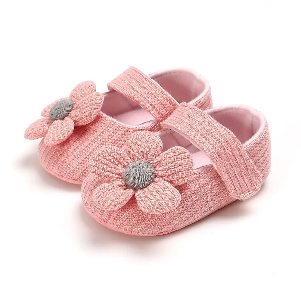 0-18m First Walkers Cotton Soft Solid Toddler Shoes New Born Anti-Slip Sneakers Bow Baby Shoes Girls With Headwear Party Girls