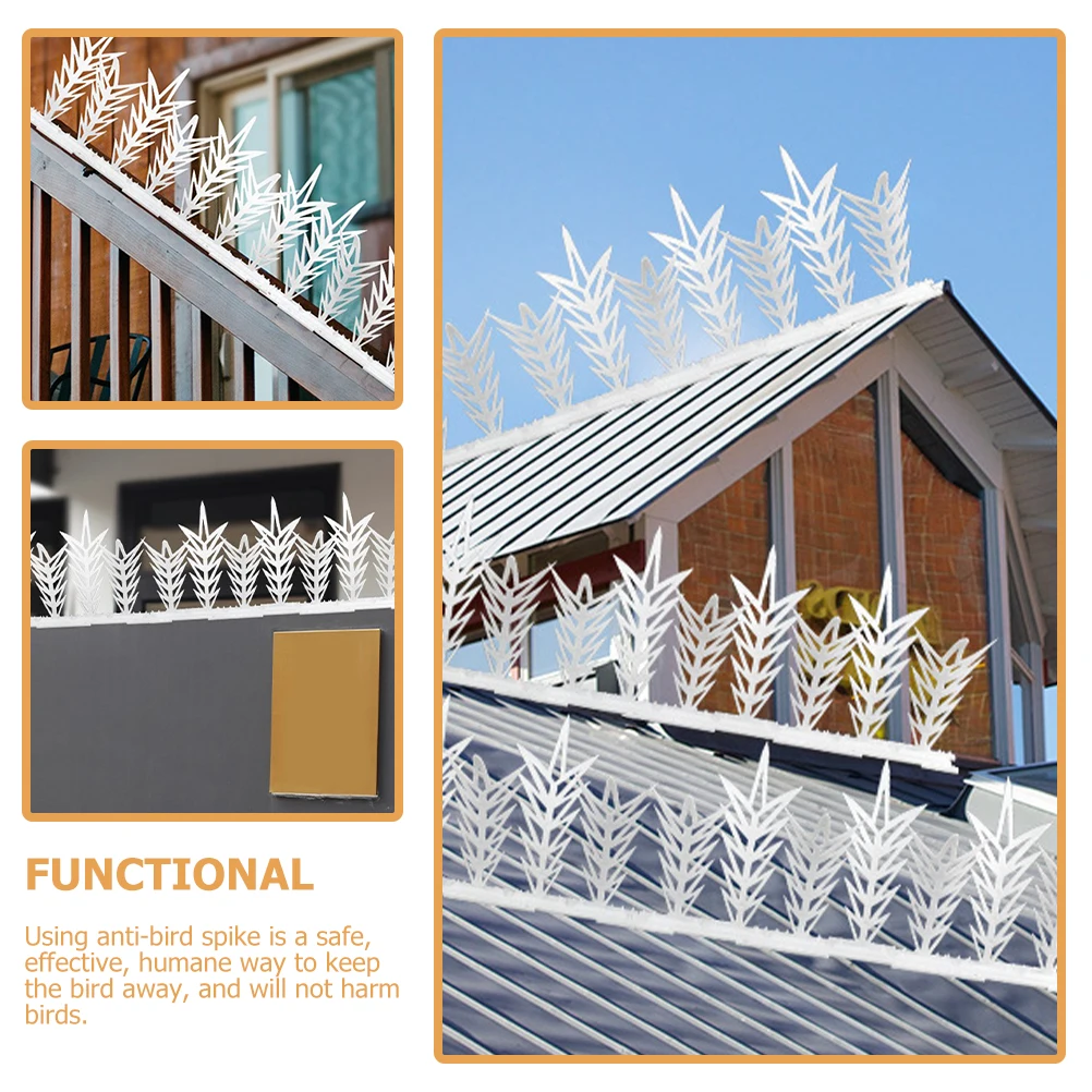 

Plastic Anti Bird Spike White Branch-shaped Nails for Pigeons Spikes Outdoor Repellent Fence Devices Anti-climb Studs