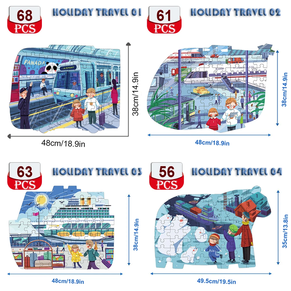 漫画パズル子供のためのモンテッソーリ教育学習ゲーム子供テーブルゲーム Diy 不規則な形状のパズルのおもちゃクリスマスギフト