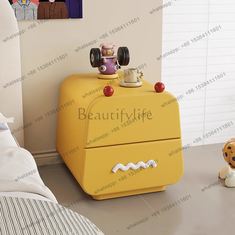 FG Unique Organizer Bedside Table Bedroom Mobile Cabinets Librero Drawers Luxury Nightstand Storage Mesa De Noche Hotel Furnitur