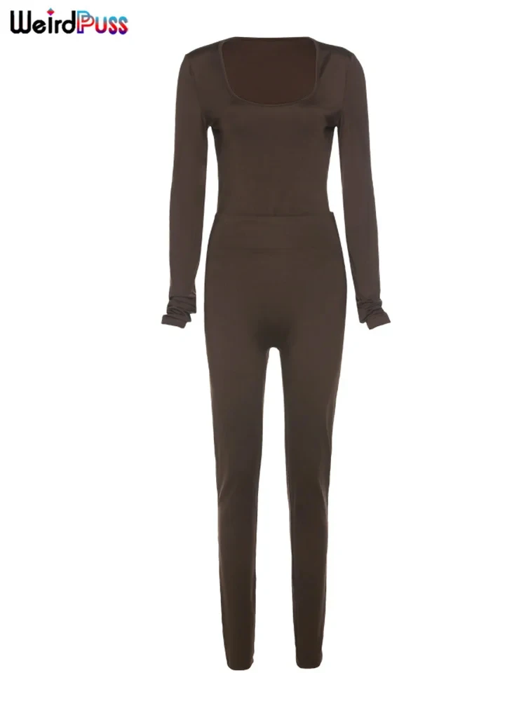 Conjunto de dos piezas para mujer, chándal informal, Top deportivo elástico y Leggings a juego, 2025