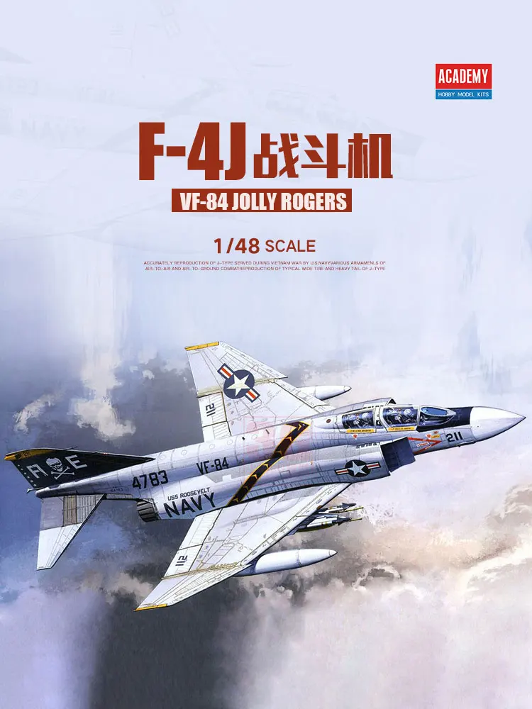 

Academy Assembly Model Kit 12305 F-4J VF-84 JOLLY ROGERS 1/48