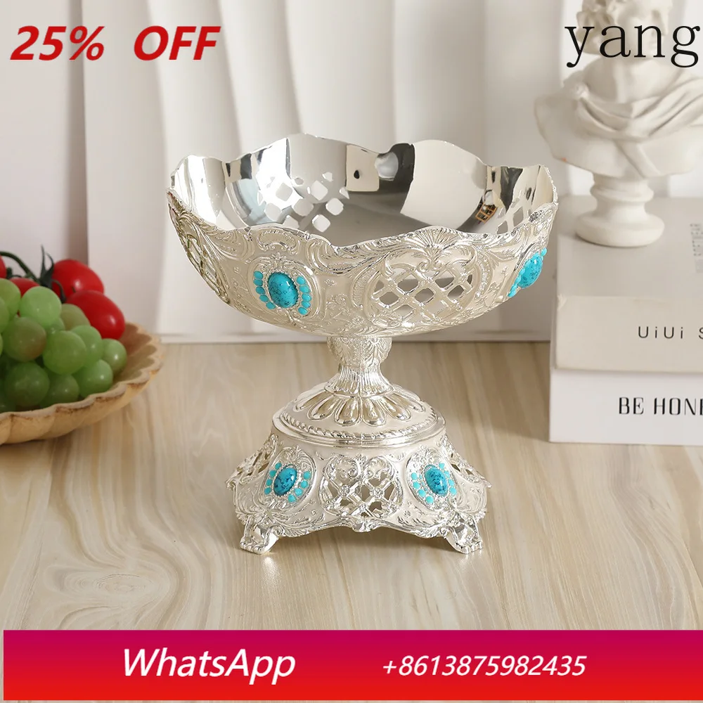 CX new tall fruit plate nut bowl golden hollow unique shape fruit plate