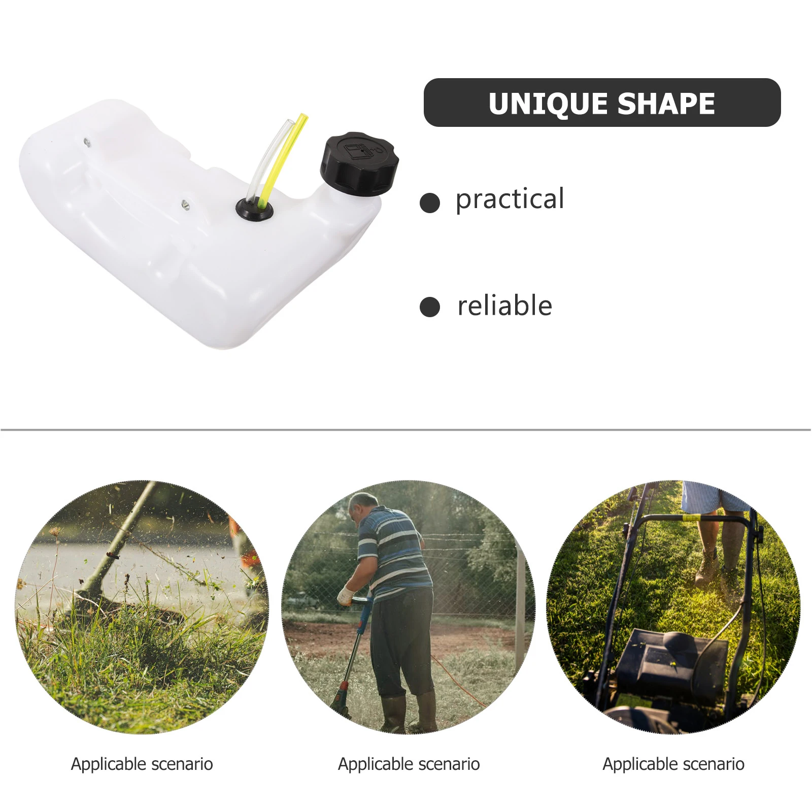 

40 5 Two Stroke Thick White Plastic Gas Tank Hay Mower Petrol Container Leak Proof Storage for Lawnmower Accessories