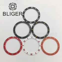 BLIGER High Quality 38mm Watch Bezel New Material Carbon Fiber Insert Black Red White Orange Fit 40mm 41mm Watch Case